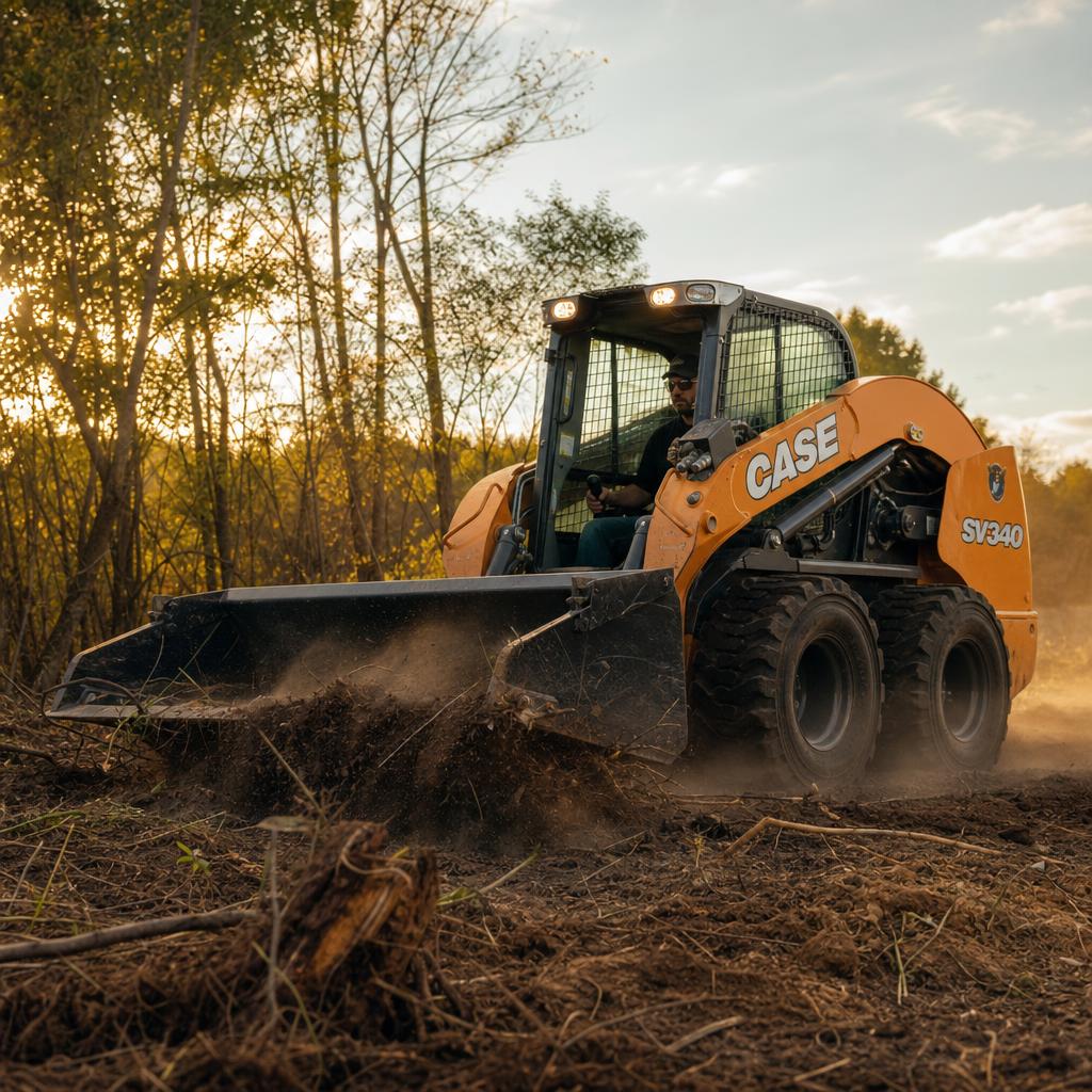 HBR Landworks skid steer equipment on a Nashville area job site